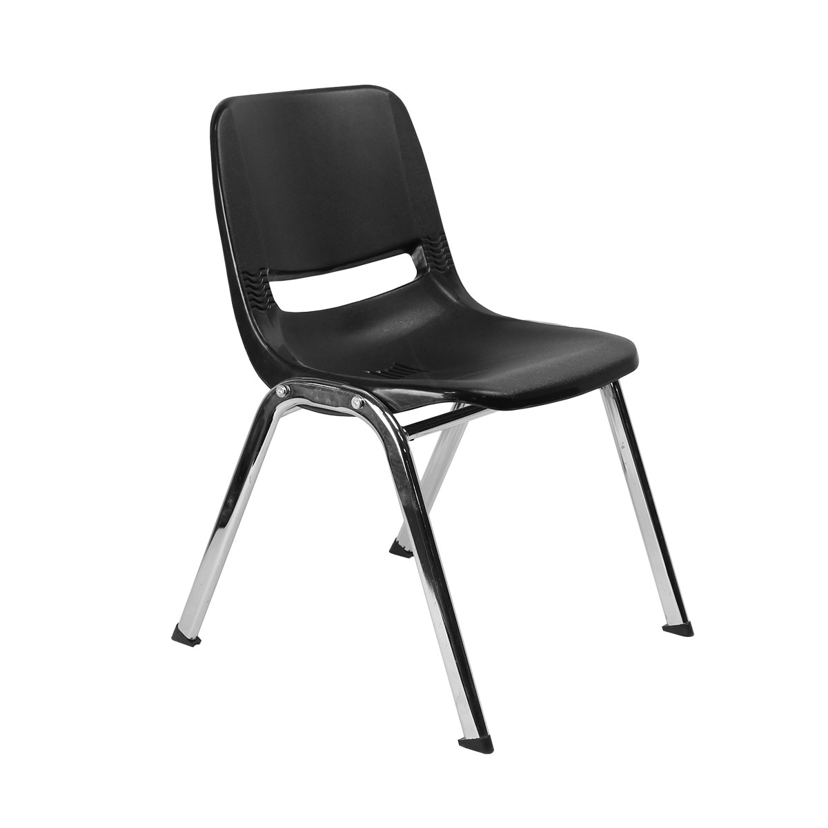 Chair Black Seat Chrome Leg Stacking Child Size 